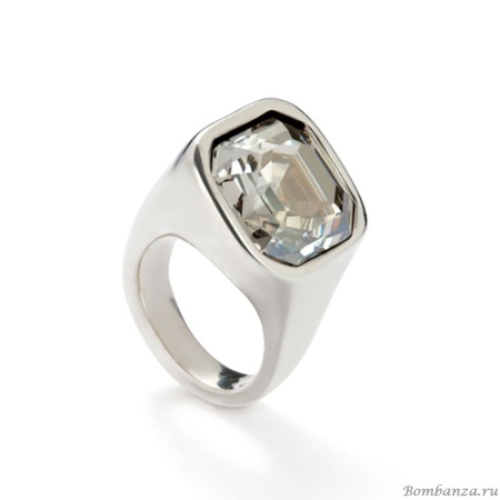 Кольцо UNOde50 Ser Sin Complejos с белым кристаллом, с серебром ANI0823BLNMTL12