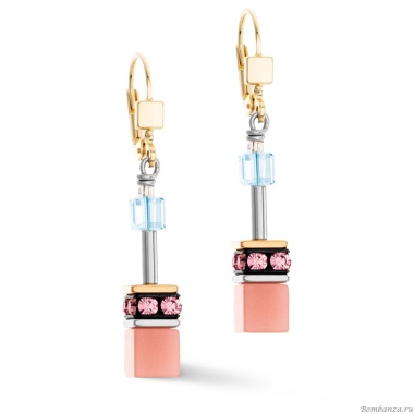 Серьги Coeur de Lion, Aqua-Apricot, 2838/20-2028 Серьги Coeur de Lion, Aqua-Apricot, 2838/20-2028