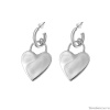 Серьги Moon Paris, полукольца, с сердцем, Mo-Y25.02-003 серебристый