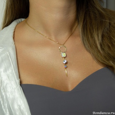 Колье Catherine Bijoux, Starlight, с кристаллами, CB25.1-5415AG белый