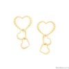Серьги ORI TAO, Merida, с сердцами, OT24.2-12-32048 золотистый