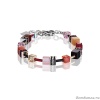 Браслет Coeur de Lion GeoCUBE Red-rose-beige Swarovski, 2838/30-0326