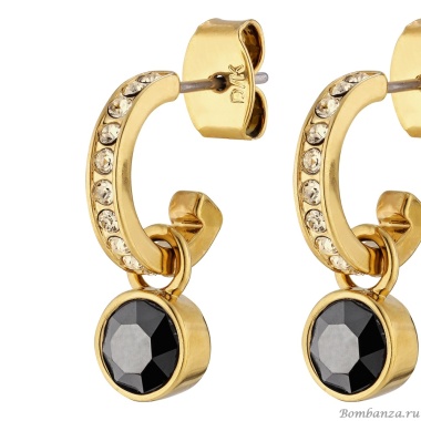 Серьги Dyrberg Kern, DESSA SG BLACK / GOLDEN, 390014 Серьги Dyrberg Kern, DESSA SG BLACK / GOLDEN, 390014
