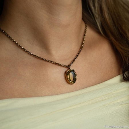 Колье Thot Gioielli, с рейнстоуном, TG25.1-CL110 серый