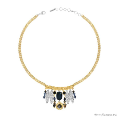 Колье TARATATA, Illusion, с перламутровыми и стеклянными бусинами, TT-W23-07111-204 синий