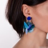 Серьги Moon Paris, Lorian, акриловые, с подвеской-колибри, ML-23.03-017 синий Серьги Moon Paris, Lorian, акриловые, с подвеской-колибри, ML-23.03-017 синий