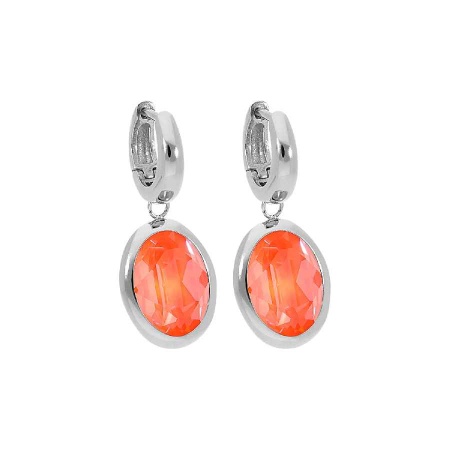 Серьги Qudo, Creole TIVOLA small (S/P) Orange glow delite, 310683