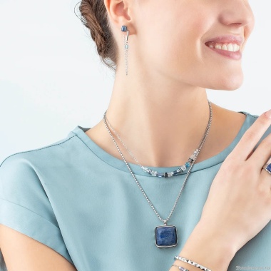 Серьги Coeur de Lion, Blue-Silver, 5076/21-0717 Серьги Coeur de Lion, Blue-Silver, 5076/21-0717