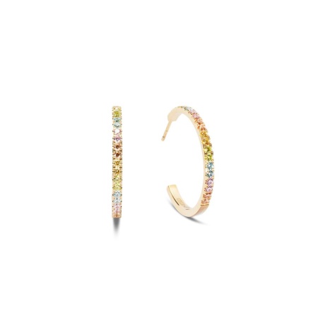 Серьги Coeur de Lion, Hoop Multicolour Pastel Gold 30мм, 0147/23-1590