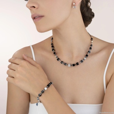 Колье Coeur de Lion,  Black- Silver 5050/10-1317 Колье Coeur de Lion,  Black- Silver 5050/10-1317. Германия
