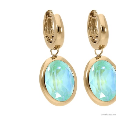 Серьги Qudo, Creole TIVOLA small (G/P) Silky sage delite, 310693 BL/G Серьги Qudo, Creole TIVOLA small (G/P) Silky sage delite, 310693 BL/G