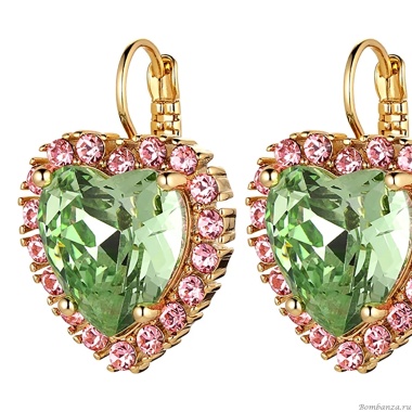 Серьги Dyrberg Kern, FELICIA SG GREEN / ROSE, 420055 Серьги Dyrberg Kern, FELICIA SG GREEN / ROSE, 420055