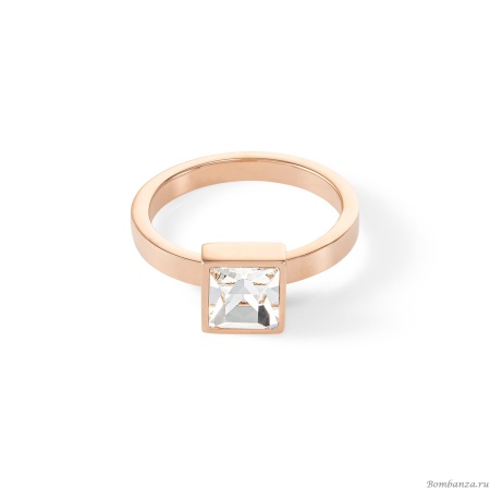 Кольцо Coeur de Lion, Brilliant Square Rose Gold, 0500/40-1822 58