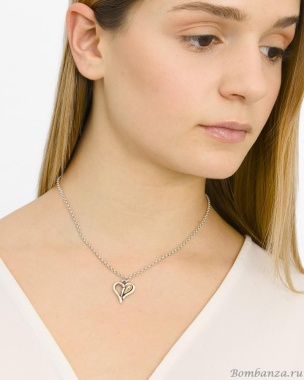 Колье Tra-la-ra, Pasion, с сердцем, TLR24-241P202 золотистый