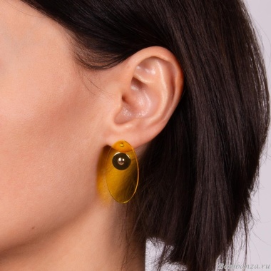 Серьги Moon Paris, Ultra, асимметрия, с геометрическими фигурами, MU-23.04-008 желтый Серьги Moon Paris, Ultra, асимметрия, с геометрическими фигурами, MU-23.04-008 желтый