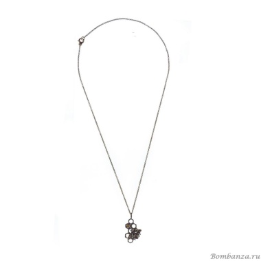 Колье Alcozer&J, пчела на сотах, гранат и кристалл, AL2406-C5501C золотистый