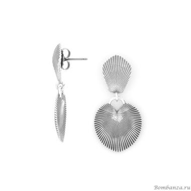 Серьги Ori Tao, Palmspring, с пальмовым листом, OT24.2-12-32031 серебристый