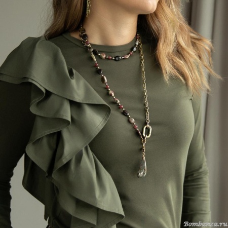 Колье Lanzerotti, Elisir, трансформер, с кварцем и турмалином, LZ-25.10-306 розовый