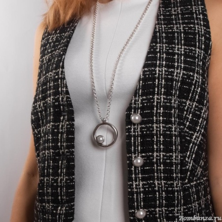 Колье Tucco, Armonia, с жемчугом, TC-TMC158 серебристый