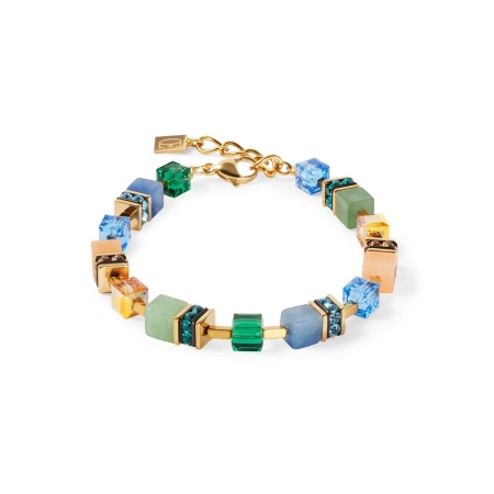 Браслет Coeur de Lion, Green-Blue-Peach, 3039/30-0551