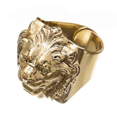 Кольцо Lotta Djossou, разъемное, лев, LD23-R008 золотистый