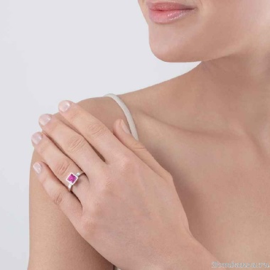 Кольцо Coeur de Lion, Pink Silver, 0500/40-0417 58 Кольцо Coeur de Lion, Pink Silver, 0500/40-0417 58