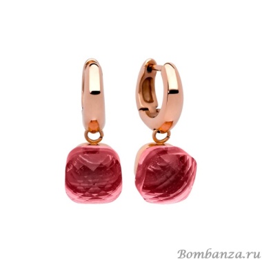 Серьги Qudo, Firenze ruby 300050 R/RG Серьги Qudo, Firenze ruby 300050 R/RG