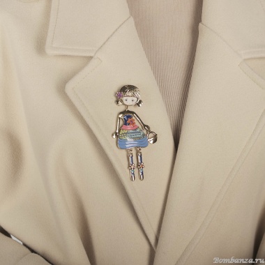 Брошь Shadore, Девочка с сумочкой Брошь Shadore, Девочка с сумочкой