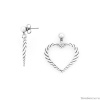 Серьги ORI TAO, Merida, с сердцем, OT24.2-12-32042 серебристый