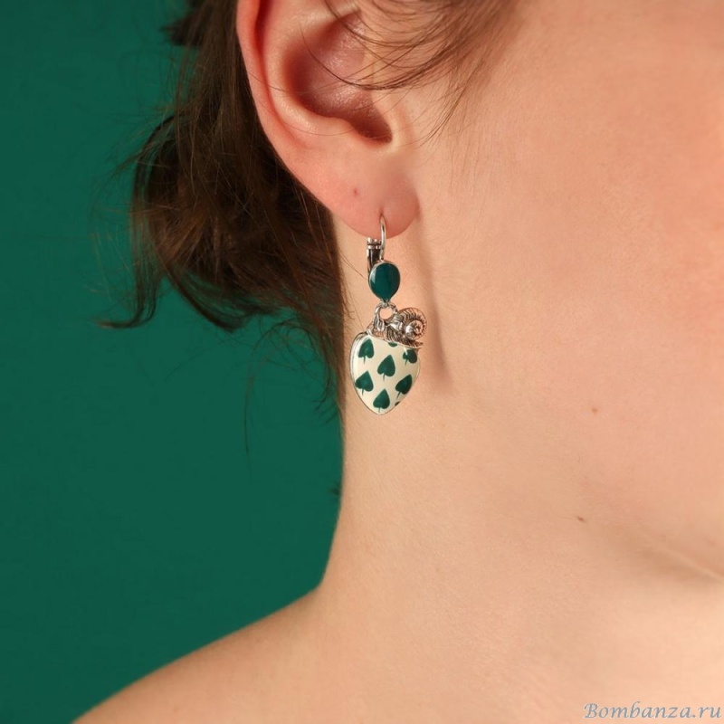 Серьги TARATATA, Green, с цветной смолой, TT-E24-09777-104 зеленый Серьги TARATATA, Green, с цветной смолой, TT-E24-09777-104 зеленый