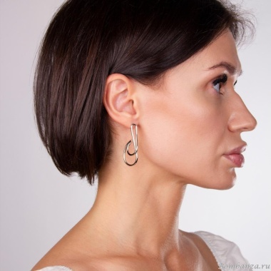 Серьги Moon Paris, Ringo, "Мелодия", MR-22.04-124 серебристый Серьги Moon Paris, Ringo, "Мелодия", MR-22.04-124 серебристый