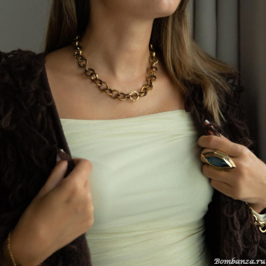 Колье Thot Gioielli, металл, TG25.1-CLV02 золотистый