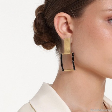 Серьги Katerina Vassou, Nanea, с кристаллами, KV23-307051G золотистый