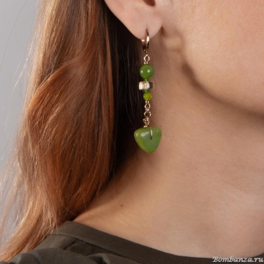 Серьги Lanzerotti, Verde, нефрит, пренит, цитрин, хризопраз, LZ-24.12-592 зеленый Серьги Lanzerotti, Verde, нефрит, пренит, цитрин, хризопраз, LZ-24.12-592 зеленый