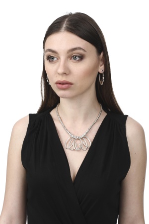 Колье Ciclon, Petalos, металл с кожей, CN-191816 