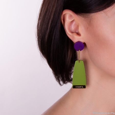 Серьги Nuance, Nuance, асимметричные, с цветными подвесками, NFN-23.03-053 фиолетовый