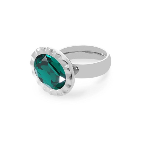 Кольцо Qudo, TIVOLA UNICA big (S/P) Emerald 54, 686935