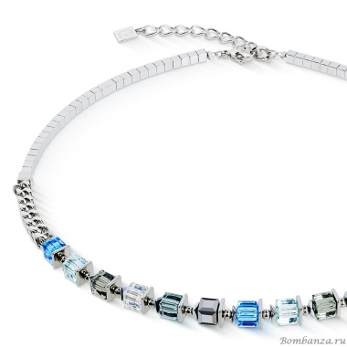Колье Coeur de Lion, Blue-Silver, 2100/10-0717 Колье Coeur de Lion, Blue-Silver, 2100/10-0717