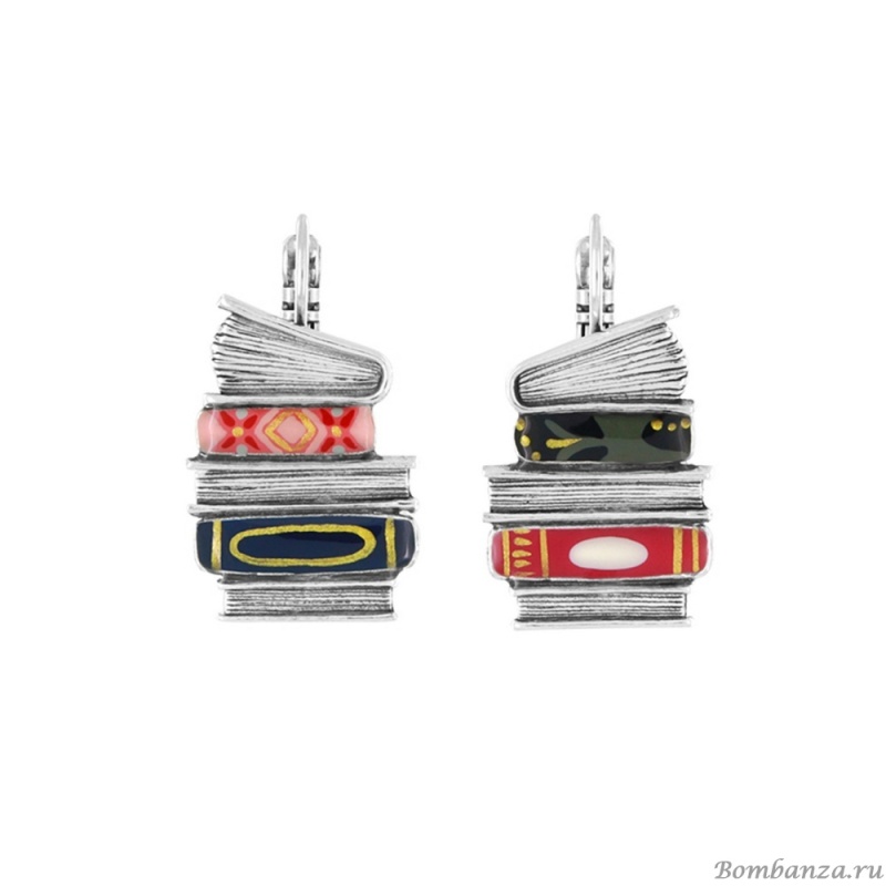 Серьги TARATATA, Romans, асимметрия,цветная смола, золотая краска, TT-H25-01703-10M серебристый