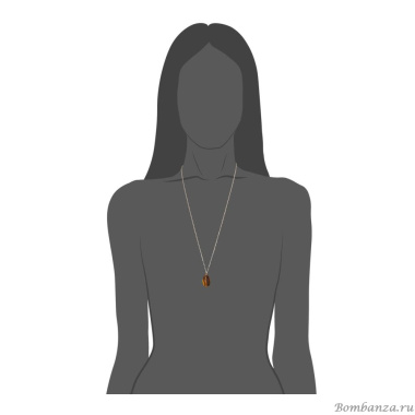 Колье Moon Paris, цепь,золот.,подвеска, Mo-1810-241 коричневый