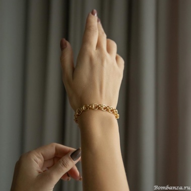 Браслет Lanzerotti, Elisir, фактурный, LZ-25.10-299 золотистый