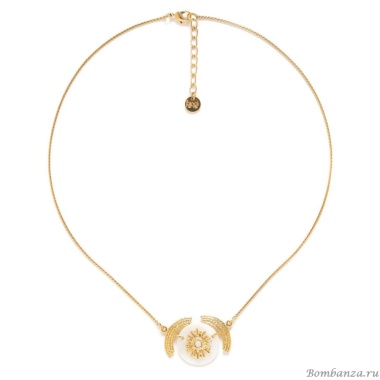 Колье Franck Herval, Ellen, с кристаллом Swarovski и перламутром, FH24.1-15-63982 золотистый