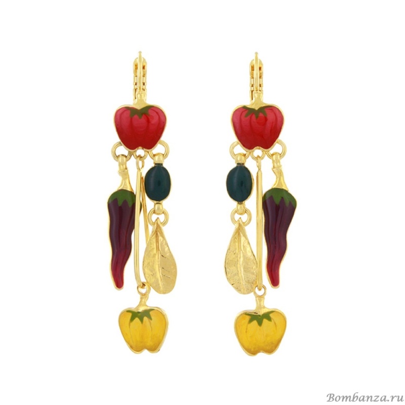 Серьги TARATATA, Paprika, с цветной смолой, TT-H25-12703-20M золотистый