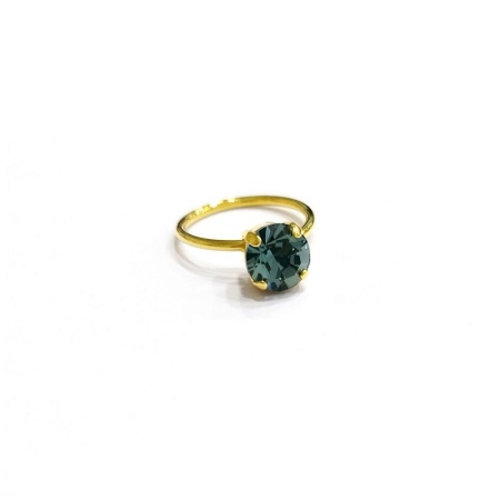 Кольцо Catherine Bijoux, Crystal diva, разъемное, с кристаллом, CB25.1-5284DG синий