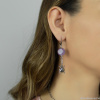 Серьги Lanzerotti, Iris, с аметистом и жуком, LZ-26.03-081 сиреневый