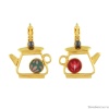 Серьги TARATATA, Cannelle, с цветной смолой и стеклянными бусинами, TT-E24-01704-20M золотистый Серьги TARATATA, Cannelle, с цветной смолой и стеклянными бусинами, TT-E24-01704-20M золотистый