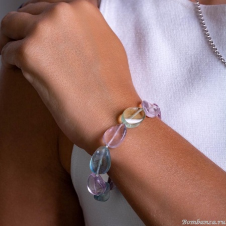 Браслет Lanzerotti, Ispirazione, флюорит, аметрин, лунный камень, бисер, LZ-24.10-378 сиреневый