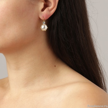 Серьги Dyrberg Kern, BEGONIA SG WHITE PEARL, 460040 Серьги Dyrberg Kern, BEGONIA SG WHITE PEARL, 460040