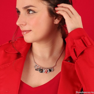 Колье TARATATA, Kiff me, с цветной смолой и стеклянными бусинами, TT-H24-08111-105 розовый Колье TARATATA, Kiff me, с цветной смолой и стеклянными бусинами, TT-H24-08111-105 розовый