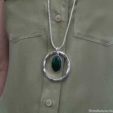 Колье Fiore Luna, GREEN AGATE
